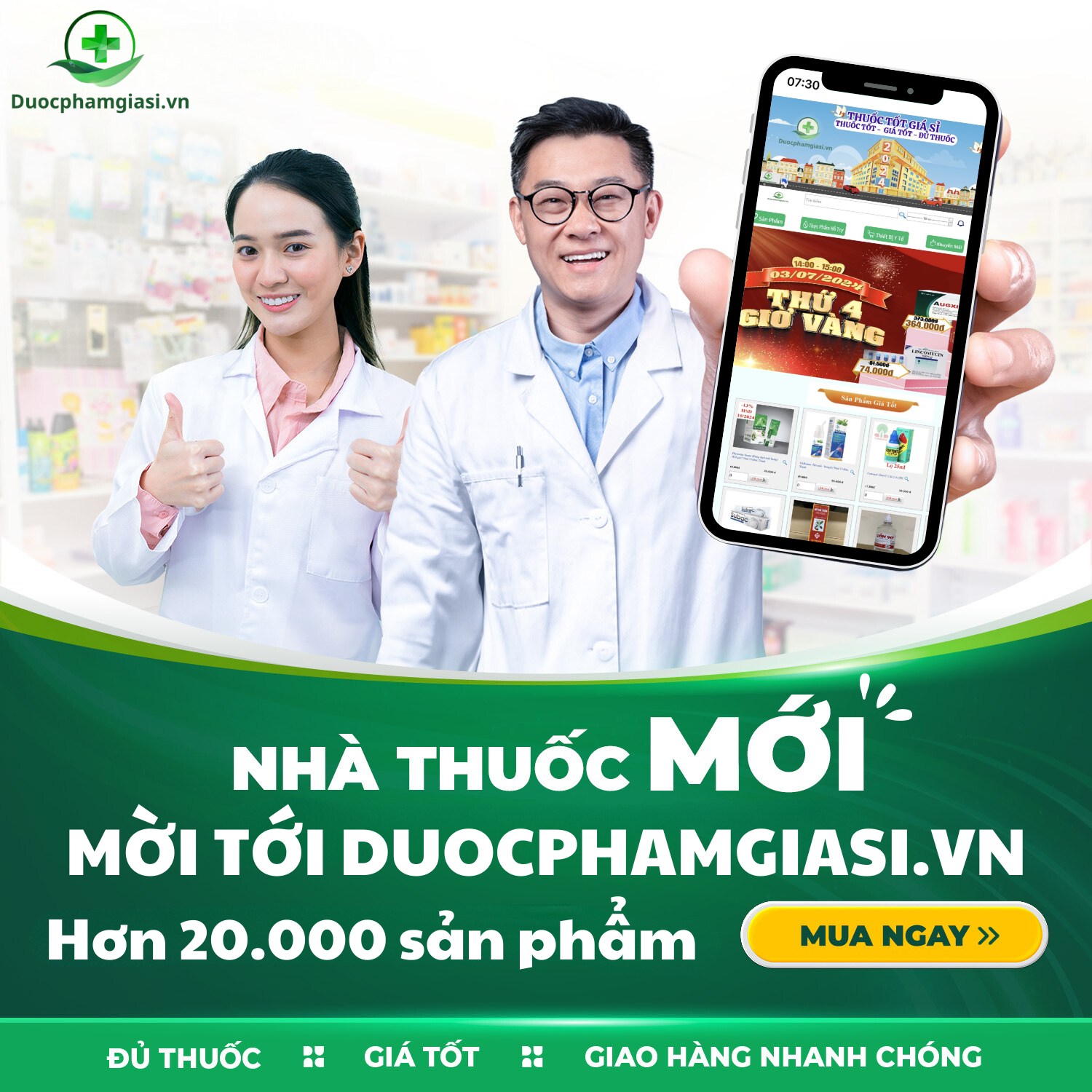 NHÀ THUỐC MỚI – MỜI TỚI DUOCPHAMGIASI.VN