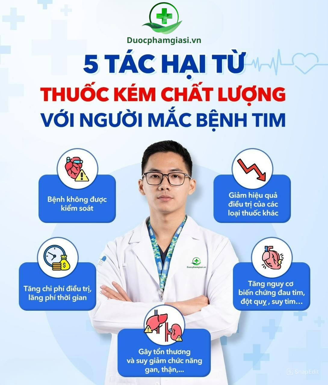 5 Tác Hại Từ Thuốc Kém Chất Lượng Đối Với Người Mắc Bệnh Tim