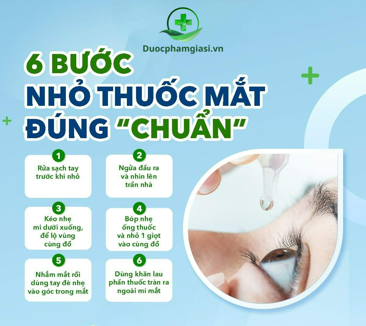 6 Bước Nhỏ Thuốc Mắt Đúng "Chuẩn" - Chăm Sóc Đôi Mắt Đúng Cách Mỗi Ngày