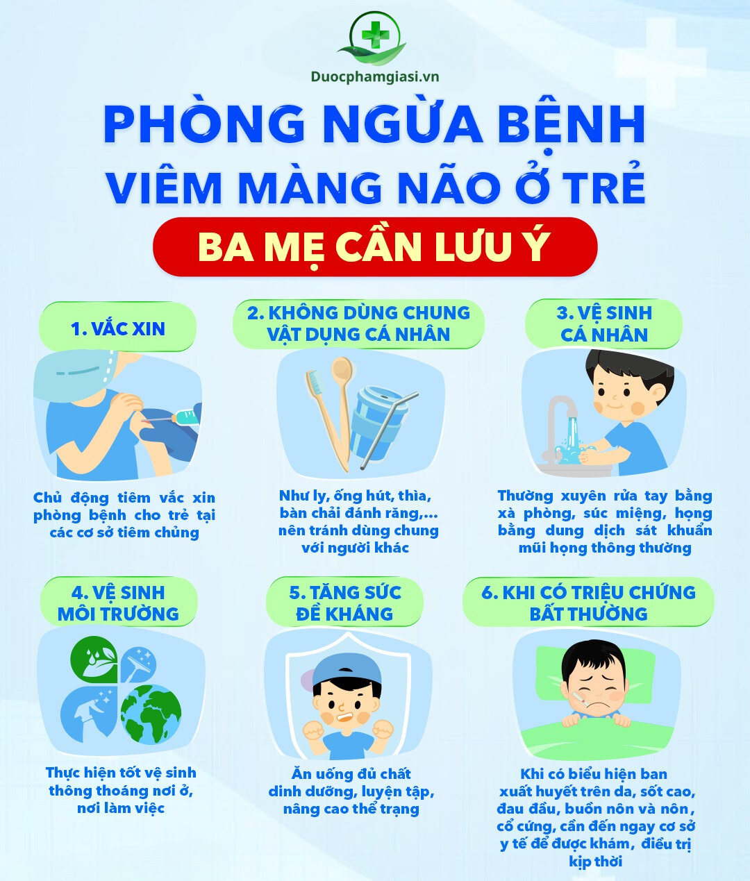 Phòng Ngừa Bệnh Viêm Màng Não Ở Trẻ: 6 Điều Ba Mẹ Cần Lưu Ý