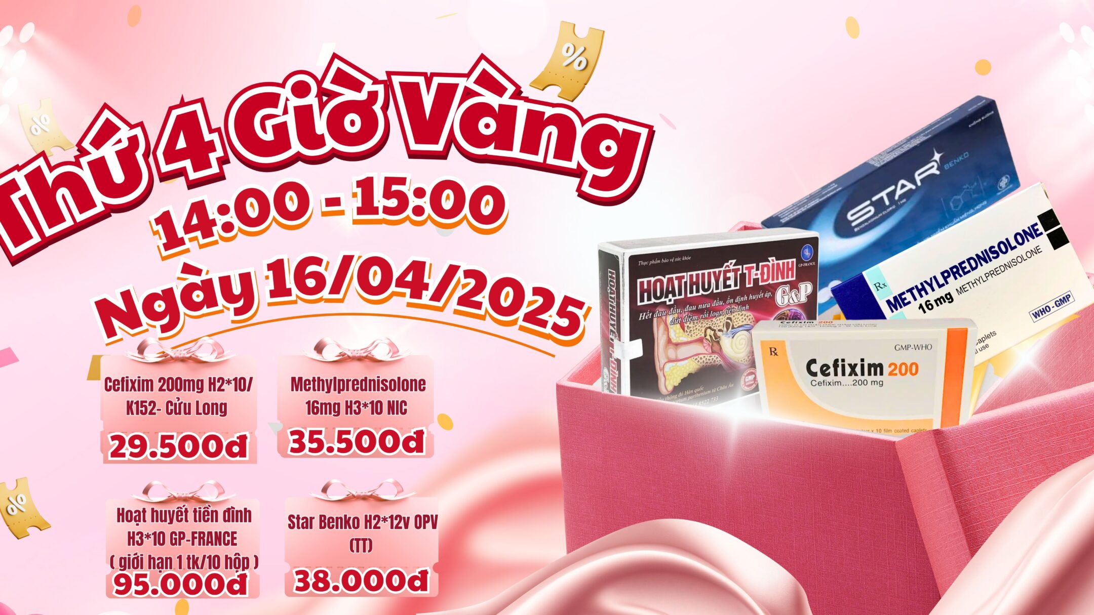 THỨ 4 ĐÃ ĐẾN – GIỜ VÀNG CHỈ CÓ TẠI DUOCPHAMGIASI.VN