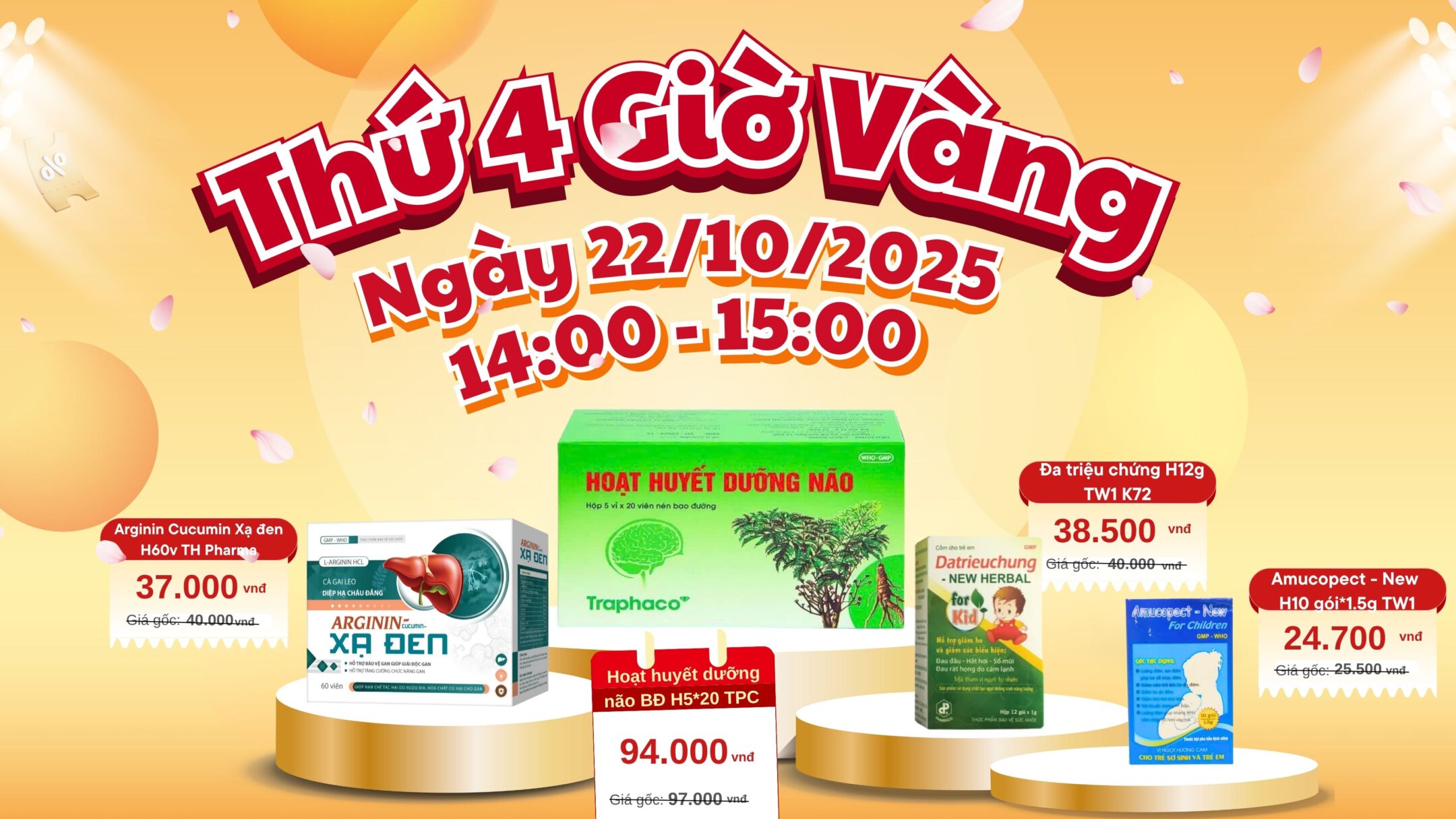 THỨ 4 GIỜ VÀNG - ƯU ĐÃI CỰC LỚN